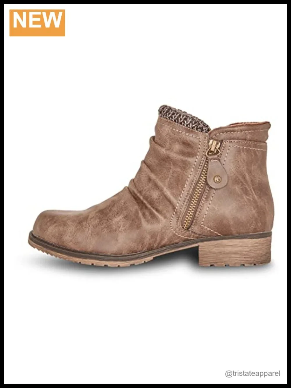 Women's Ankle Snow Boots Waterproof Faux Leather Zip Closure Winter Shoes